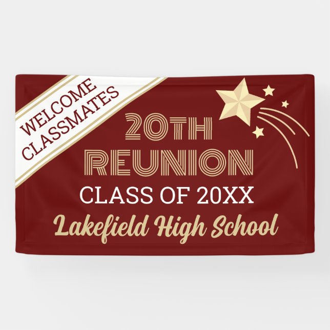Reunite! 20 year class reunion Banner (Horizontal)