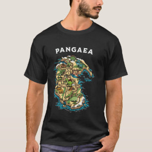 Reunite Pangaea Dinosaurs World Map Earth Funny Ge T-Shirt