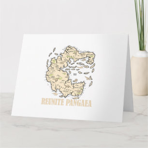 Reunite Pangaea World map History Funny Geology Gi Card
