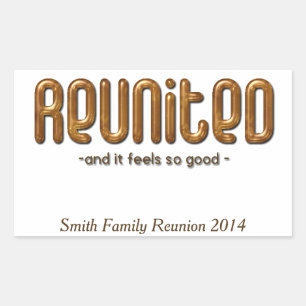 Reunited Custom Family Reunion Rectangular Sticker