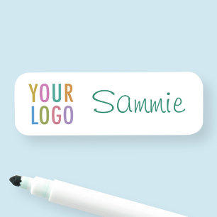 Reusable Dry Erase Name Tag Safety Pin Erasable