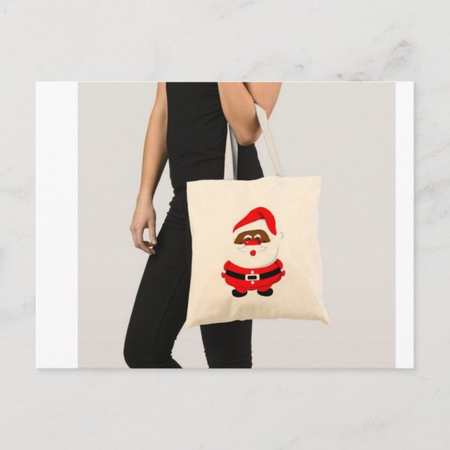 Reusable Eco-Friendly Cotton Canvas Tote Bag/ Shop Postcard (Front)