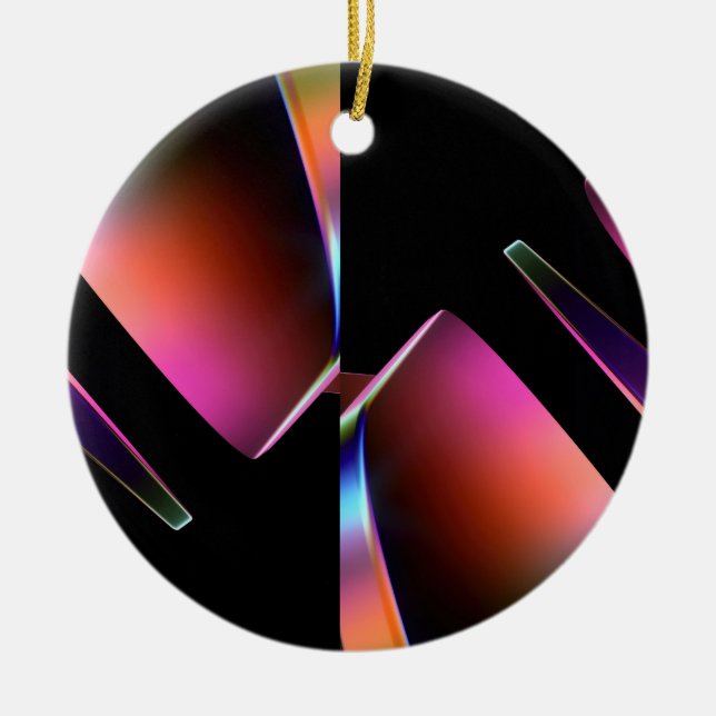 Reusable Grocery Bag Ceramic Ornament (Front)