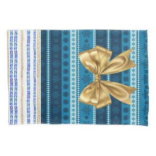 Reusable Hanukkah Gift Wrap - Bag Blue and White Pillowcase