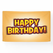 Reusable Happy Birthday Party Banner