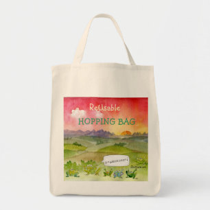 ReUsable Hopping Bag Frogs Tote