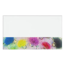 reusable name tag Fluff Party design