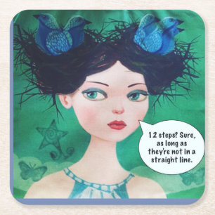 reusable paper coasters- square paper coaster