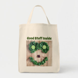 Reusable Smiling Vegetable Funny Tote Bag