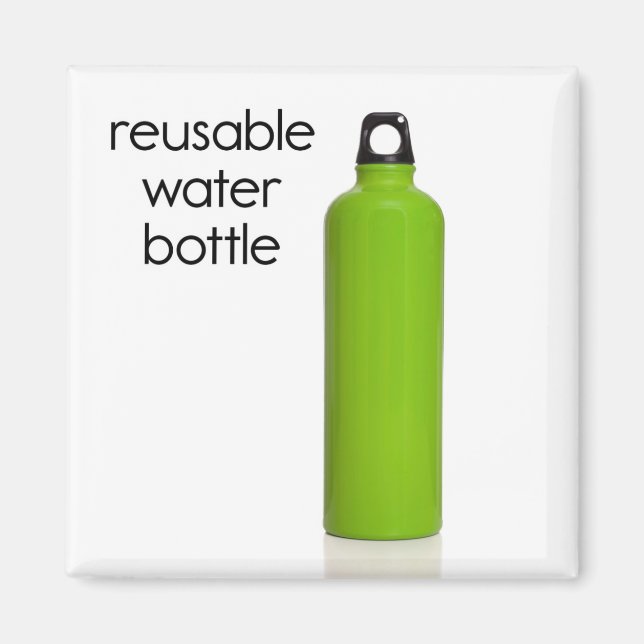 Reusable Water Bottle Refrigerator Magnet (Front)