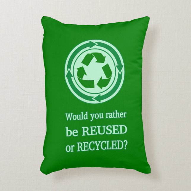 Reuse and Recycle Decorative Cushion (Front(Vertical))