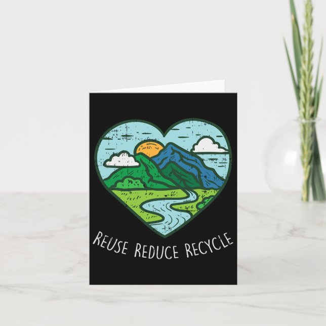 Reuse Reduce Recycle Earth Day Environmentalist Gi Card (Front)