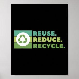 Reuse Reduce Recycle Environmental Activism Poster