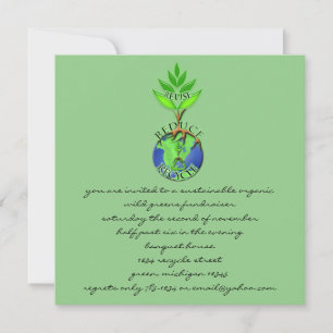 ReUse ReDuce ReCycle Invitation