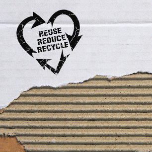 Reuse, Reduce, Recycle, Rustic Rubber Stamp
