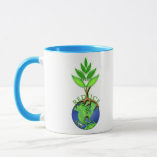 Reuse Reduce Recycle Tree Earth Globe Mug