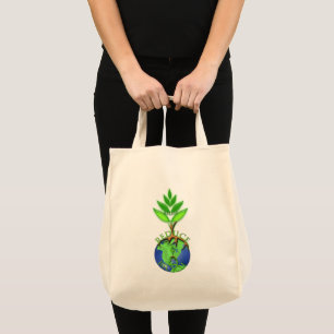 Reuse Reduce Recycle Tree Earth Globe Tote Bag
