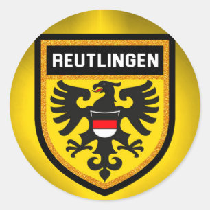 Reutlingen Flag Classic Round Sticker