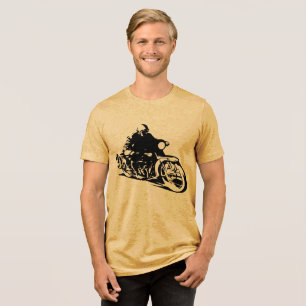 Rev Up Your Style with Cool Vintage Biker Tri-Blend Shirt