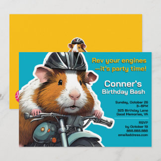 Rev your engines—it’s party time! invitation