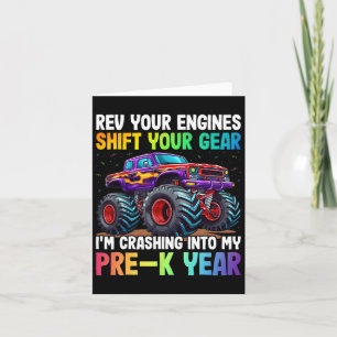 Rev Your Engines Shift My Pre-k Year - 100 Days Of Card