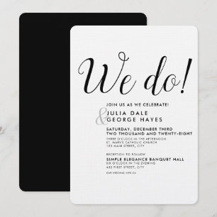 Revallyna Script Simple WE DO Minimalist Wedding I Invitation