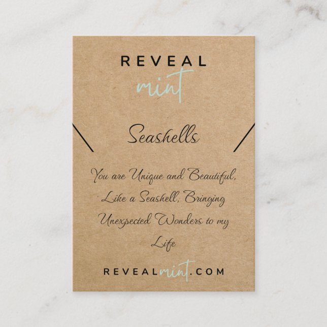 reveal mint custom business card (Front)