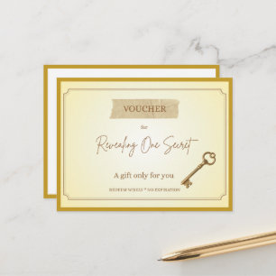 'Revealing One Secret' Funny Gift Voucher Postcard