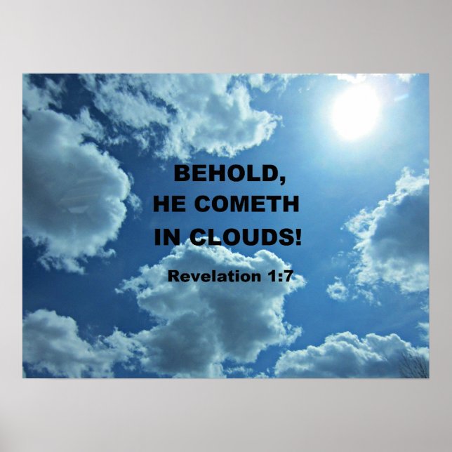 Revelation 1:7 poster (Front)