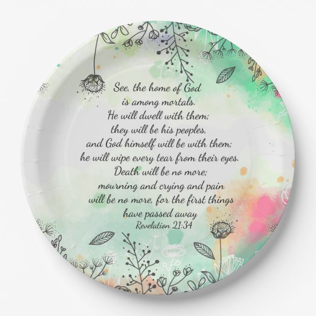 Revelation 21:34 paper plates (Front)
