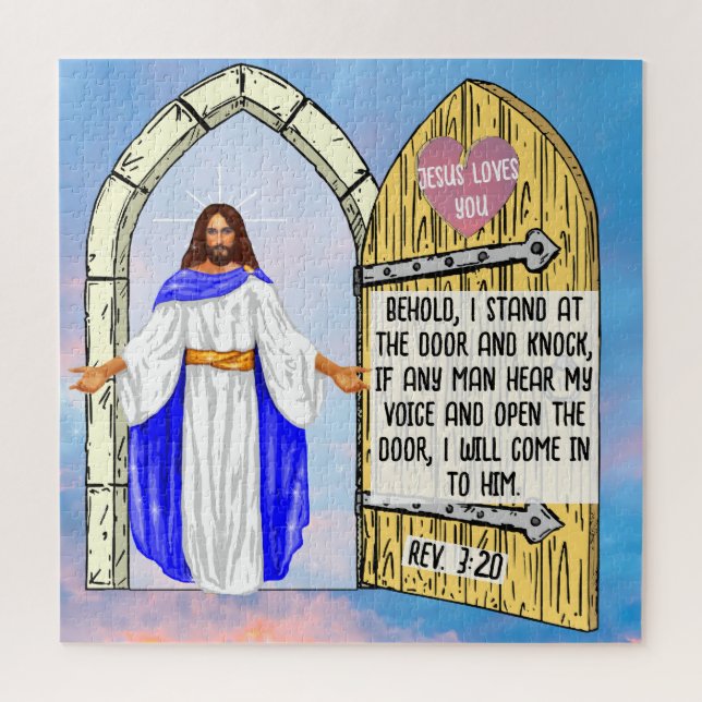 Revelation 3:20 jigsaw puzzle (Vertical)