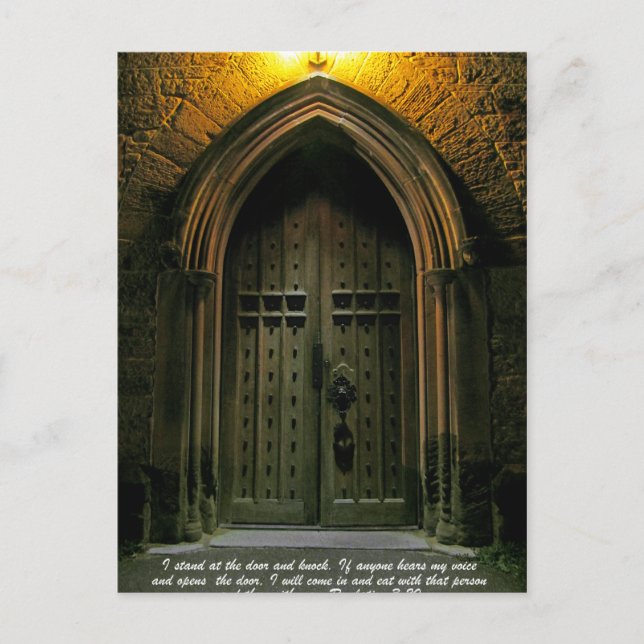 Revelation 3:20 Large Door Postcard (Front)