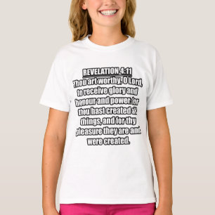 Revelation 4:11 KJV Bible Verse T-Shirt
