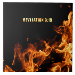 Revelation: Be On Fire For Jesus Christian Faith Ceramic Tile