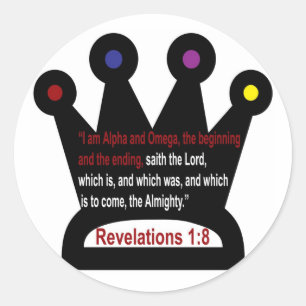Revelations 1: 8 the crown stickers