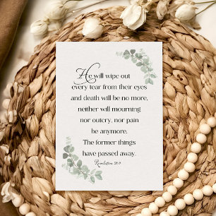 Revelations 21:4 Sympathy Card