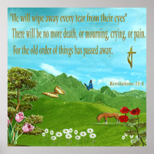 Revelations 4:4 scripture poster