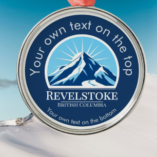 Revelstoke British Columbia ski resort medal Metal Ornament