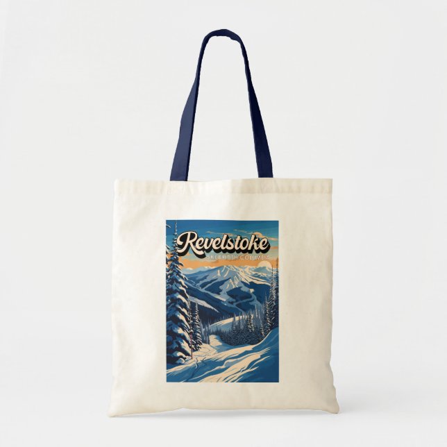 Revelstoke Canada Winter Vintage Tote Bag (Front)