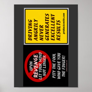 REVENGE+DRIVING ANGRILY-TWOFER POSTER