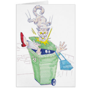 Revenge of the wheelie bin cat!