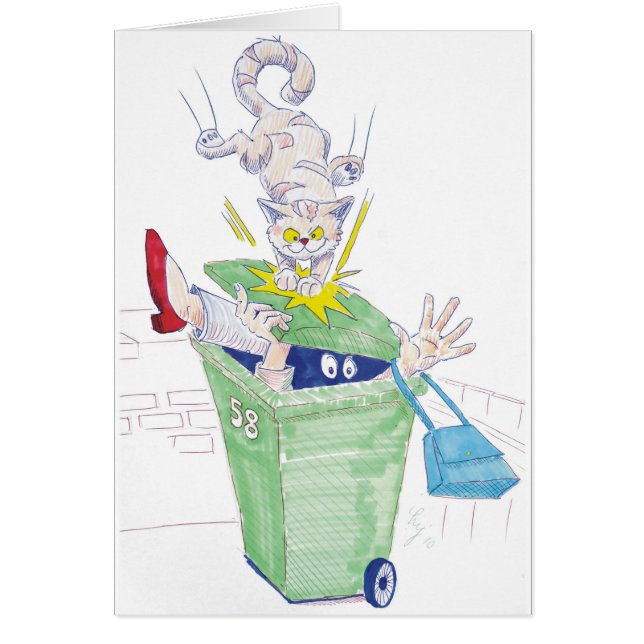 Revenge of the wheelie bin cat! (Front)