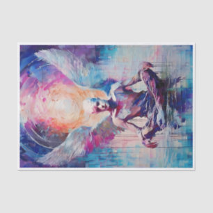 Reverence & Sunrise, Guardian Angel Paper Collage 