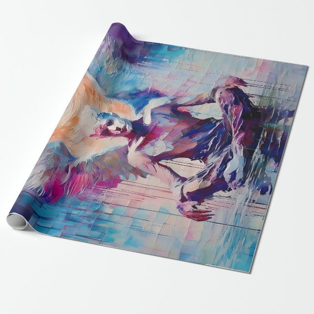 Reverence & Sunrise, Guardian Angel Paper Collage  (Unrolled)