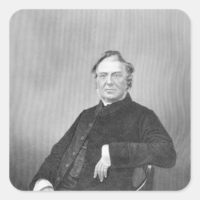 Reverend Hugh Stowell, engraved by D. J. Pound Square Sticker (Front)