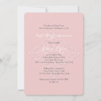 Reverent Cross Religious Invitation Pink