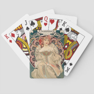 Reverie (Daydream) by Alphonse Mucha Playing Cards