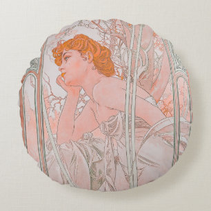 Reverie du Soir (1899) Round Cushion
