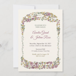 Reverie Valance Wildflower Wedding Invitation