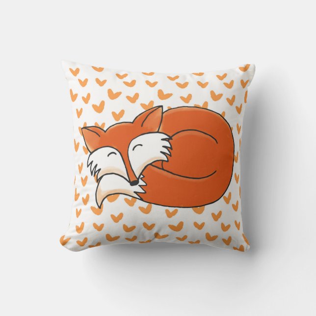Reversable Little Fox Sleeping/Sitting Cushion (Front)